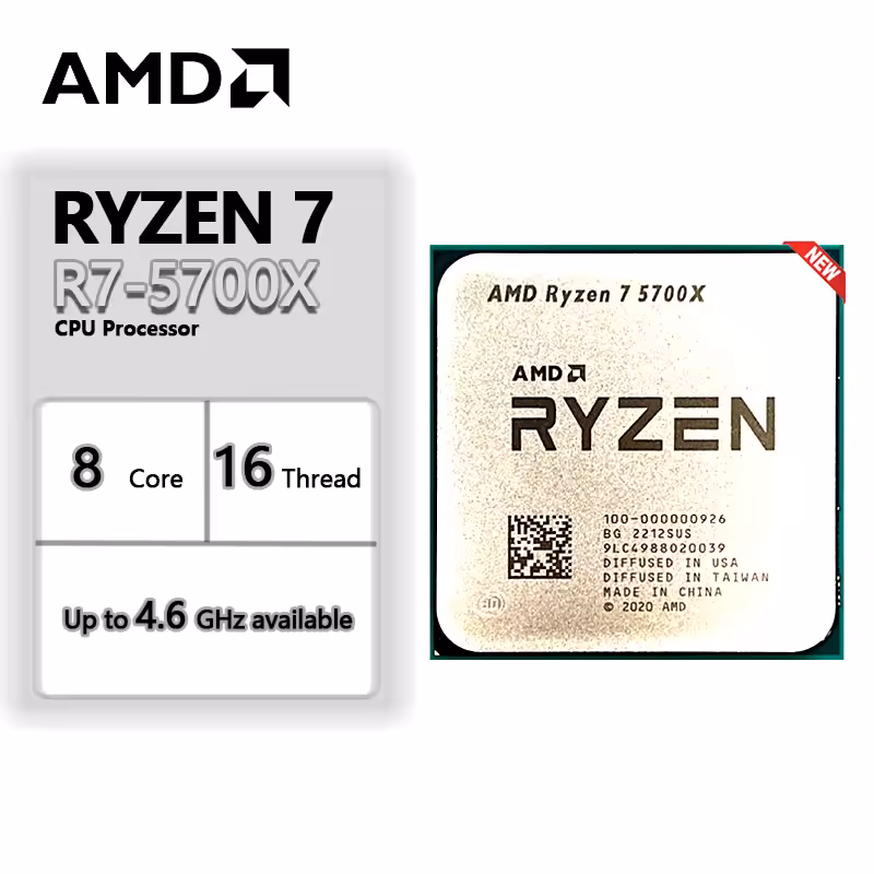 AliExpress: AMD Ryzen 7 5700X Procesador de Escritorio 8 Núcleos 16 Hilos 3.4 GHz AM4 65W - AliExpress