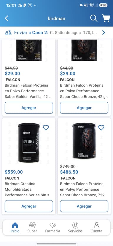 Farmacias Guadalajara: Proteína Birdman Performance 722g a $486.50 (y otras presentaciones con descuento) - Farmacias Guadalajara