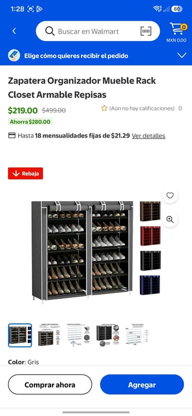 Walmart: Zapatera Organizador Mueble Rack Closet Armable Repisas - Walmart