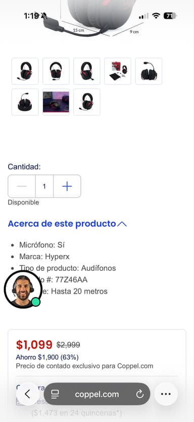 Coppel: Audifonos Hyper X Cloud iii wireless - Coppel