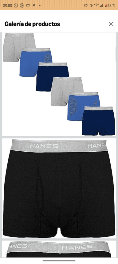 Amazon: Oferta por tiempo limitado: 6 Hanes Clásico Ajustado Hombre - Amazon