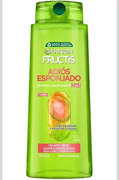 Amazon: Garnier Fructis Adiós Esponjado Shampoo Antifrizz 2en1 650 ml - Amazon