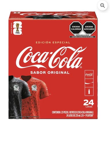 Sams Club: refresco coca cola 24 latas de 235 ml c/u + jersey Adidas - Sam's Club