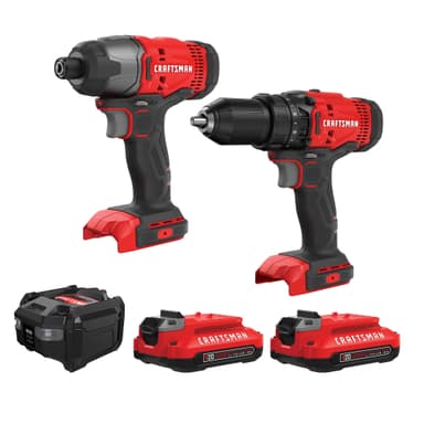 Amazon: CRAFTSMAN Kit Taladro Inalámbrico y Atornillador Impacto 20V | CMCK200C2 | con DiDi - Amazon