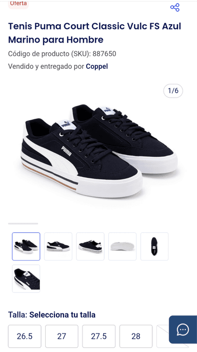 Coppel: Tenis Puma Court Classic Vulc FS Azul Marino para Hombre - Coppel