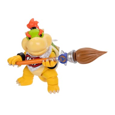 Amazon: JAKKS Pacific Super Mario Galaxy Movie Figura Bowser Jr. 5 Pulgadas con Pincel, 17 Puntos de Articulación, Coleccionable, - Amazon