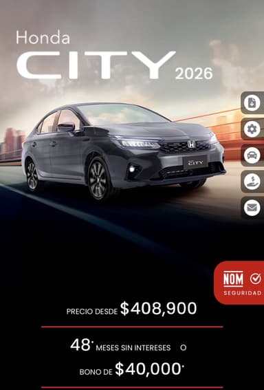 Honda City | 48 MSI o bono $40K - Honda