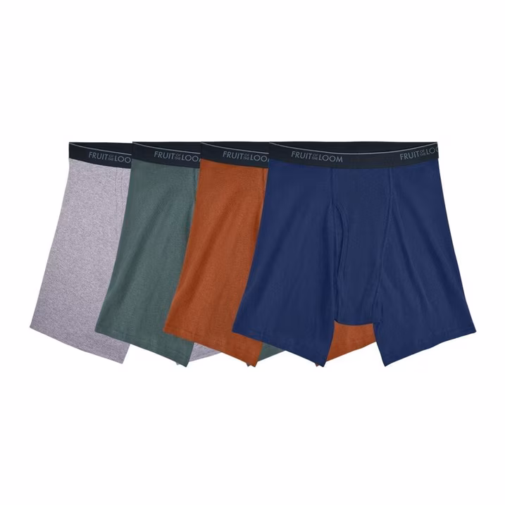 Walmart: Bóxer Fruit Of The Loom para Hombre, Multicolor 4 Piezas - Walmart