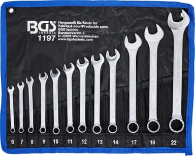 AMAZON: BGS 1197 Juego de llaves combinadas, plata, 6-22 mm, 12 piezas - Amazon