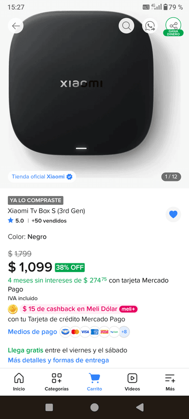 Mercado libre: Xiaomi Mi Tv Box s 3ra generación. Leer descripción - Mercado Libre