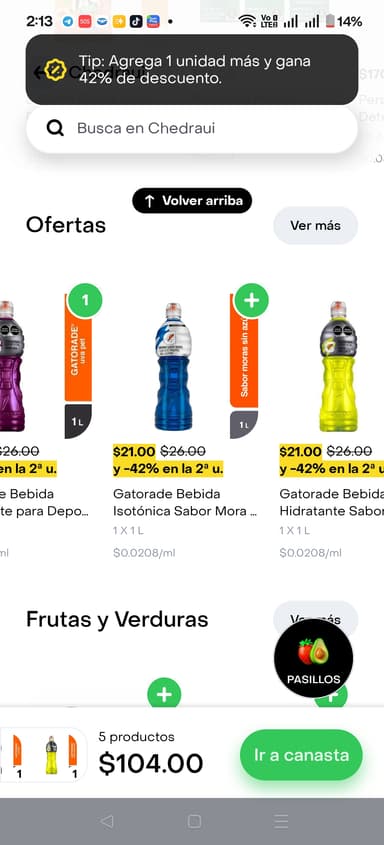 Rappi CHEDRAUI: GATORADE 1L. - Rappi