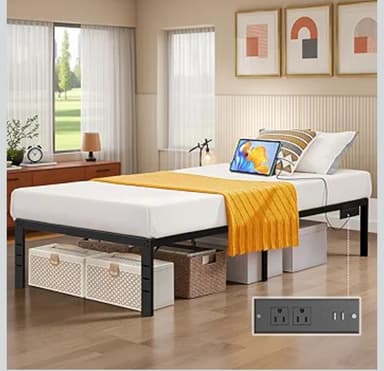 Amazon: Marco de Cama de Metal de Plataforma Simple - Amazon