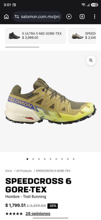 Salomon Speedcross Gore-tex color acid lime - Salomon