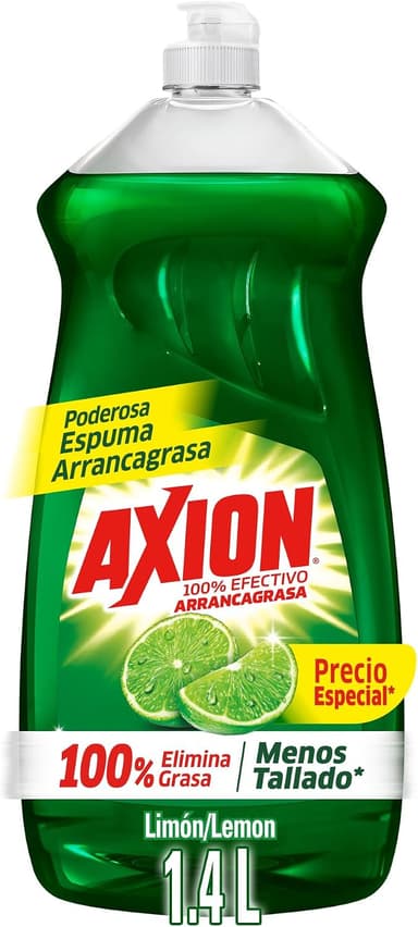 Amazon: 2 Axion Lavatrastes Líquido Limón 100% Efectivo Arrancagrasa 1.4 Lt - Amazon