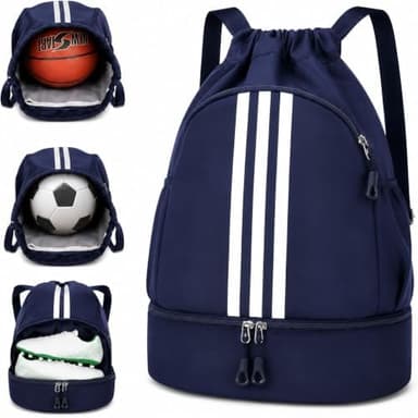 Amazon: Mochila Deportiva con Cordón, Estilo B - Azul,Negro - Amazon