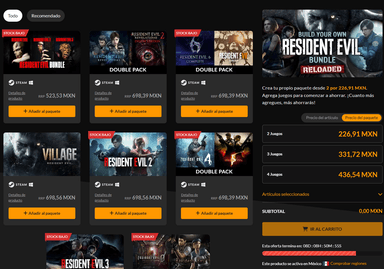 Bundle RE Steam - Fanatical (RE Clasicos los 3 por 113) - Fanatical