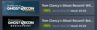 STEAM: Tom Clancy's Ghost Recon Breakpoint y Wildlands - Steam