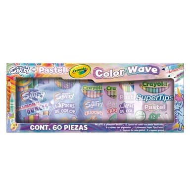 Sam's Club: Kit Color Wave Crayola Swirl + Pastel con 60 pzas 041624 - Sam's Club