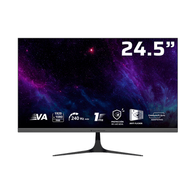 Balam Rush: Monitor Gamer 24.5" FHD VA | 240Hz, 1ms, altavoces incluídos, HDMI 2.1, Dp 1.4, Cosmos Edge MCE245P | Negro
