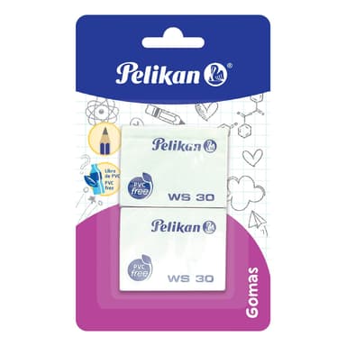 Amazon: Pelikan Tarjeta de 2 Gomas de Borrar WS 30 (Color Blanco) a $9.97 c/u combinando promo 4x3 - Amazon
