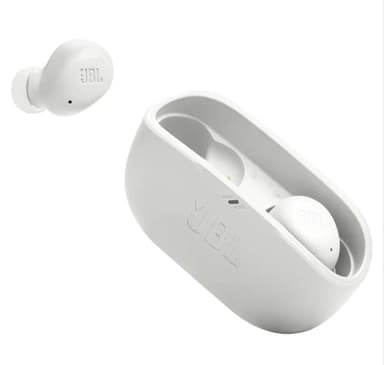 Amazon: JBL Vibe Buds Audífonos Inalámbricos Bluetooth, Drivers 8mm, Reproducción 32 Horas, Resistentes al Agua y al Polvo IP54 - Blanco - Amazon