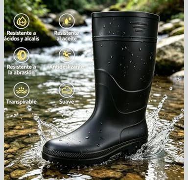 Amazon: 25.5 || 26.5 || 28.5 || Botas de Hule para Hombre,Impermeable - Amazon