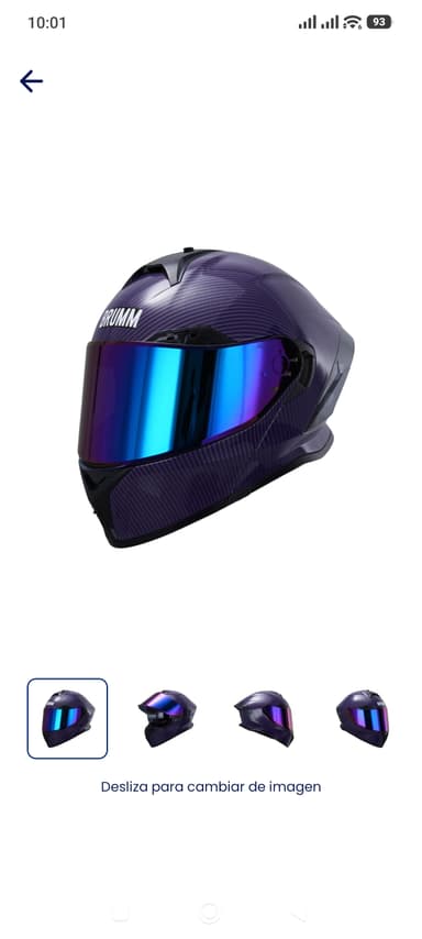 Coppel - Casco para Motociclista Brumm Mediano Morado Abatible - Coppel