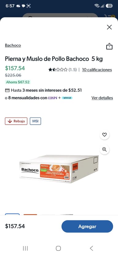 Sams club. Gdl. Muslo de pollo congelado, 5k - Sam's Club