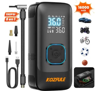 Mercado Libre: Compresor De Aire Eléctrica Inalámbrico y Power Bank 150psi 16000mah Recargable Portátil con linterna - Mercado Libre