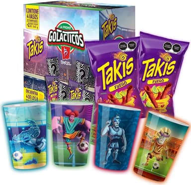 Amazon: Barcel Caja Takis Fuego 480g — Incluye Vasos Galácticos Coleccionables - Amazon