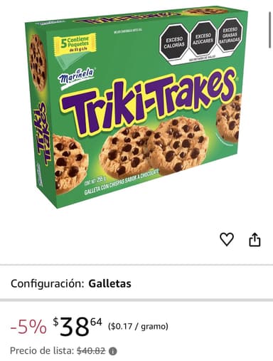 Amazon: 3x2 Marinela Galletas Triki Trakes, 255g - Amazon