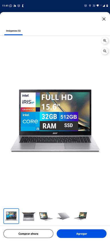 Walmart: Laptop Acer Aspire 3 Intel Core i5 13th 32GB RAM 512GB SSD - Walmart