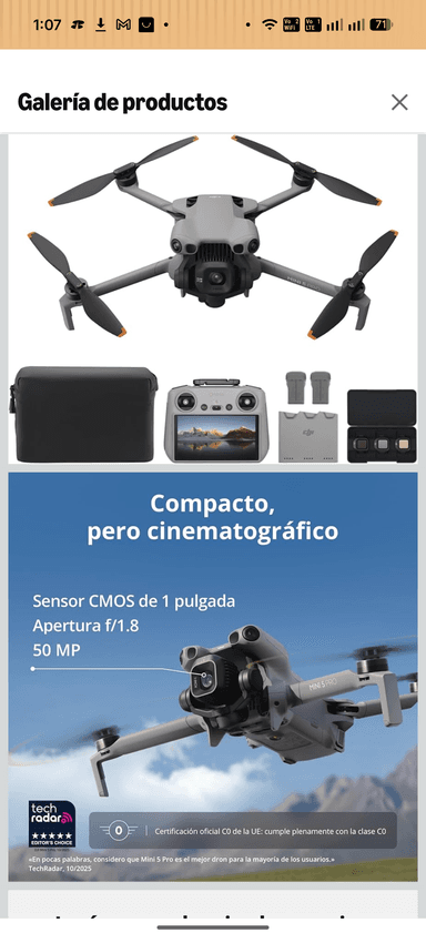 Dron Pack DJI Mini 5 Pro Vuela Más Plus con DJI RC 2 +6MSI en Amazon con Banorte - Amazon