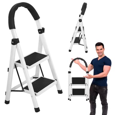 Amazon: Raganet, Escalera de Tijera, Escalera Tubular, Escalera Plegable, Hecha de Acero - Amazon