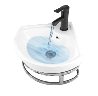 Mercado Libre: Lavabo de Cerámica para baño en esquina con soporte y monomando - Mercado Libre
