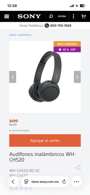 Sony México en línea audífonos inalámbricos - Sony Store