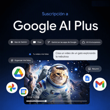 Google AI Plus: 1 Año GRATIS (clientes nuevos o sin suscripción activa)