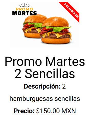 Promociones de Picañas Burger, sucursales de CDMX y Guadalajara
