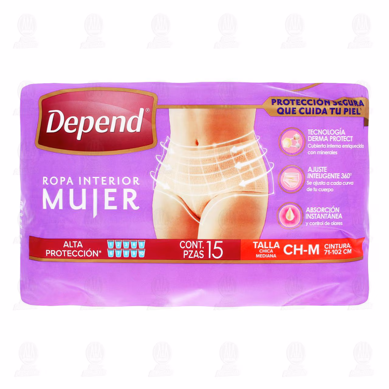 Farmacias Guadalajara: Depend Ropa Interior Mujer CH/M 15 Piezas - Farmacias Guadalajara