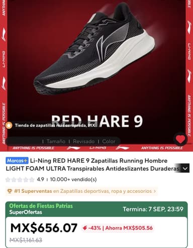 AliExpress: Li-Ning RED HARE 9 Zapatillas Running - AliExpress