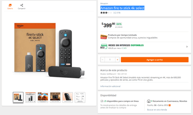 Home Depot: Amazon fire tv stick 4k select - Home Depot