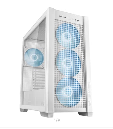 Cyberpuerta: Gabinete ASUS TUF Gaming GT302 ARGB Blanco (mínimo histórico) - CyberPuerta