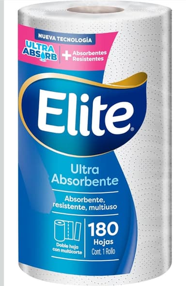 Amazon: Elite Toalla de Papel Ultra Absorbente 1 Rollo 180 Hojas - Amazon