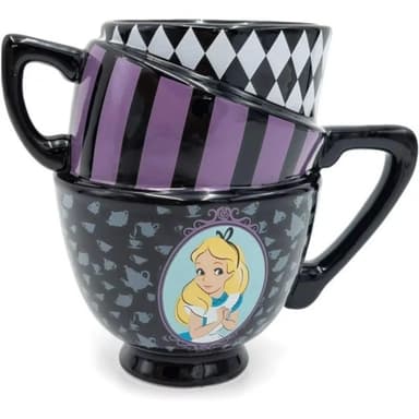 Amazon: Disney Alicia en el país de las maravillas - Taza de cerámica con diseño de gato Cheshire 3D, Tazas de té apiladas, 20 oz, 1 pza - Amazon