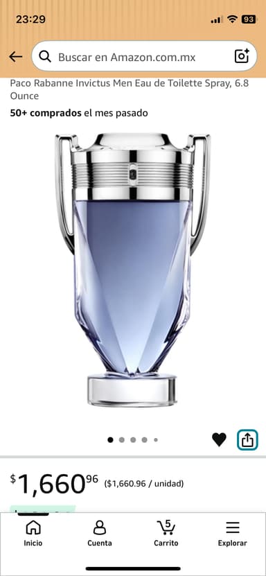 Amazon: Invictus de Paco Rabanne EDT 200ml - Amazon