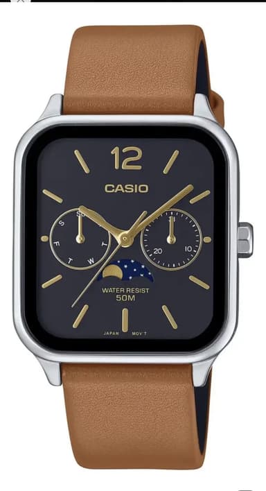 Mercado Libre: Reloj Casio Caballero "Mtp-M3051-1a" Piel Marron Fases Lunares - Mercado Libre