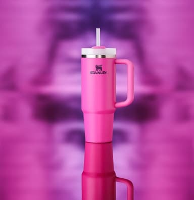 Amazon, Termo Stanley Quencher Fuscia 887ml - Termo para frio y caliente con popote - Amazon