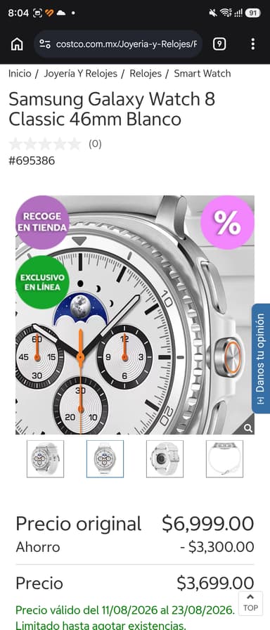 Costco: Galaxy Watch 8 Classic 46mm - Costco
