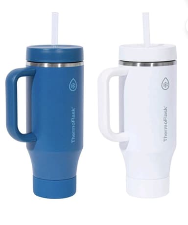Sam's Club: Set de Vasos Térmicos con Asa Thermoflask Azul/Blanco de 1.18 L - Sam's Club