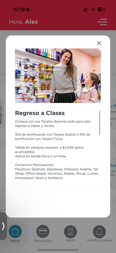 Banorte: Regreso a clases hasta 15% de bonificación (20 al 23 de agosto) - Banorte